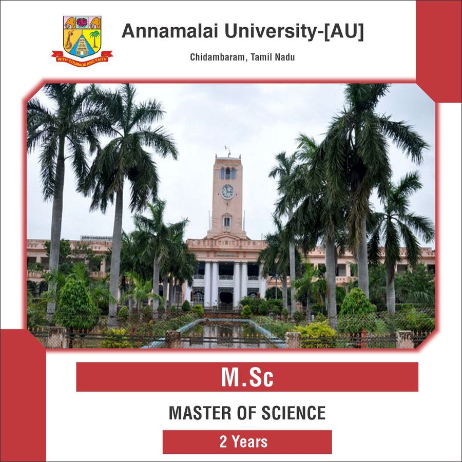 Master of Science (M.Sc) at Annamalai University, Tamil Nadu - Other